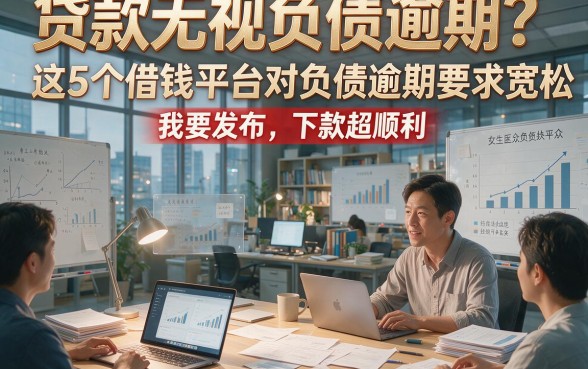贷款无视负债逾期？这5个借钱平台对负债逾期要求宽松，下款超顺利