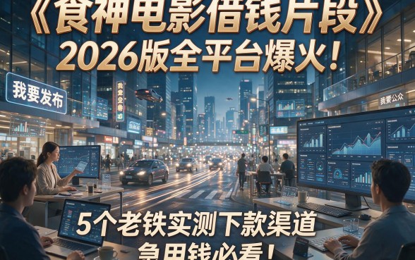 《食神电影借钱片段》2026版全平台爆火！5个老铁实测下款渠道，急用钱必看