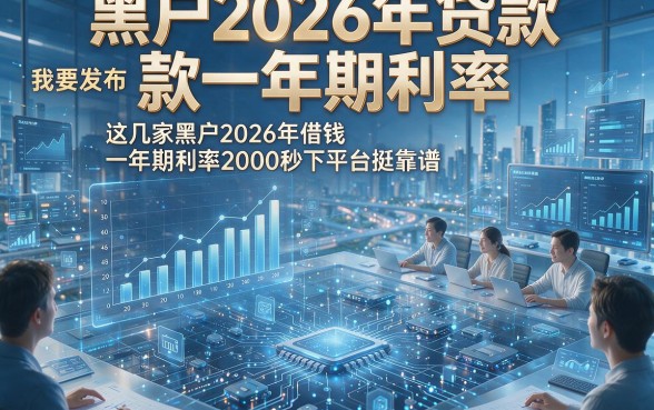 黑户2026年贷款一年期利率，这几家黑户2026年借钱一年期利率2000秒下平台挺靠谱