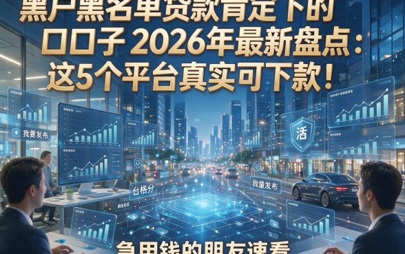 黑户黑名单贷款肯定下的口子2026年最新盘点：这5个平台真实可下款！急用钱的朋友速看！