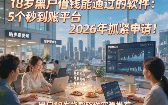 18岁黑户借钱能通过的软件：5个秒到账平台2026年抓紧申请！黑户18岁贷款软件实测推荐