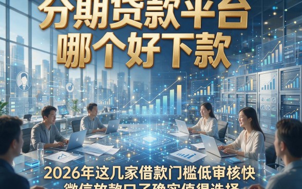 分期贷款平台哪个好下款，2026年这几家借款门槛低审核快微信放款口子确实值得选择