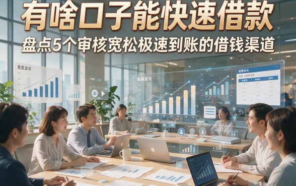 有啥口子能快速借款，盘点5个审核宽松极速到账的借钱渠道