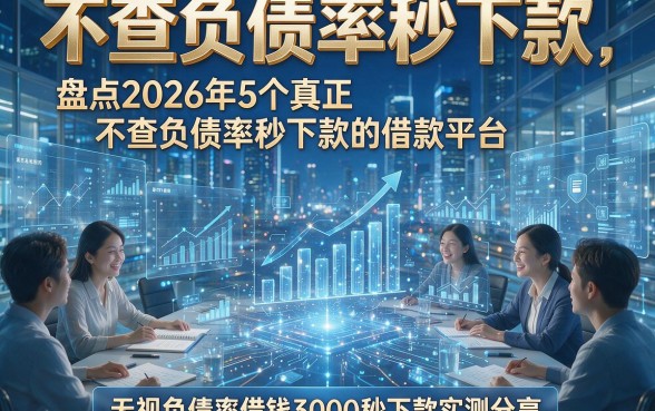 不查负债率秒下款，盘点2026年5个真正不查负债率秒下款的借款平台，无视负债率借钱3000秒下款实测分享