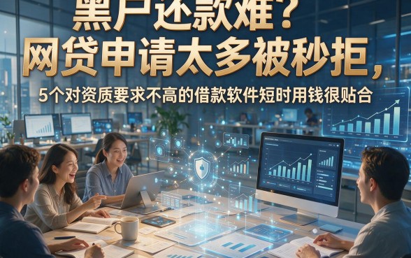 黑户还款难？网贷申请太多被秒拒，5个对资质要求不高的借款软件短时用钱很贴合