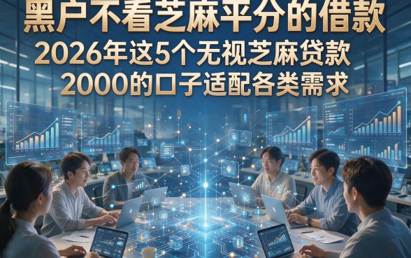 黑户不看芝麻平分的借款，2026年这5个无视芝麻贷款2000的口子适配各类需求