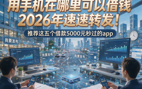 用手机在哪里可以借钱2026年速速转发！推荐这五个借款5000元秒过的app