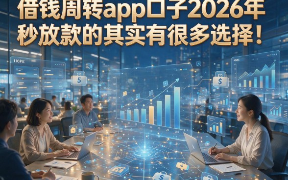 借钱周转app口子2026年秒放款的其实有很多选择！本文为您精选这5个借钱软件！