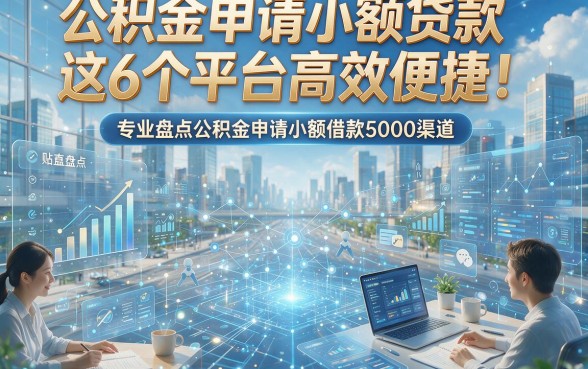公积金申请小额贷款这6个平台高效便捷！专业盘点公积金申请小额借款5000渠道
