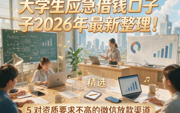 大学生应急借钱口子2026年最新整理！精选5个对资质要求不高的微信放款渠道