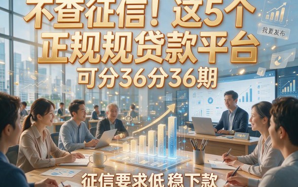 不查征信！这5个正规贷款平台可分36期，征信要求低稳下款