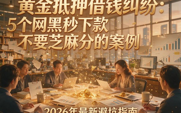 黄金抵押借钱纠纷：5个网黑秒下款不要芝麻分的案例，2026年最新避坑指南