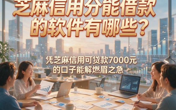 芝麻信用分能借款的软件有哪些？这五个凭芝麻信用可贷款7000元的口子能解燃眉之急