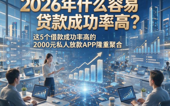 2026年什么容易贷款成功率高？这5个借款成功率高的2000元私人放款APP隆重聚合！