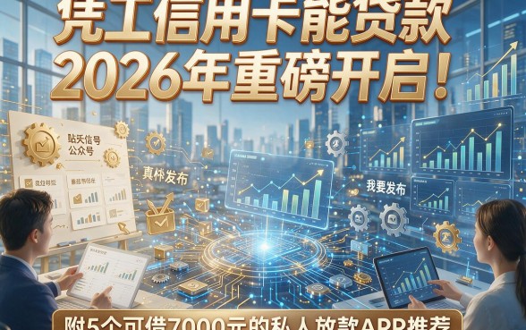 凭工信用卡能贷款2026年重磅开启！附5个可借7000元的私人放款APP推荐