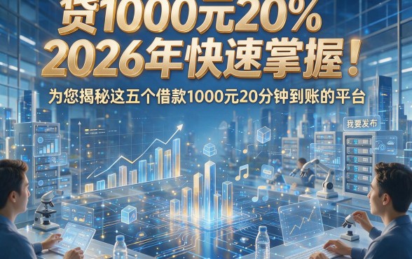 贷1000元20%2026年快速掌握！为您揭秘这五个借款1000元20分钟到账的平台