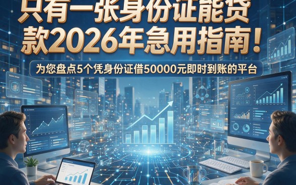 只有一张身份证能贷款2026年急用指南！为您盘点5个凭身份证借50000元即时到账的平台