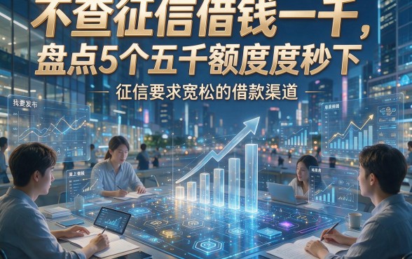 不查征信借钱一千，盘点5个五千额度秒下、征信要求宽松的借款渠道