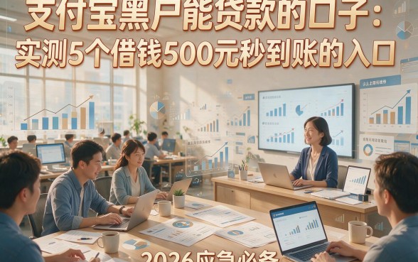 支付宝黑户能贷款的口子：实测5个借钱500元秒到账的入口，2026应急必备
