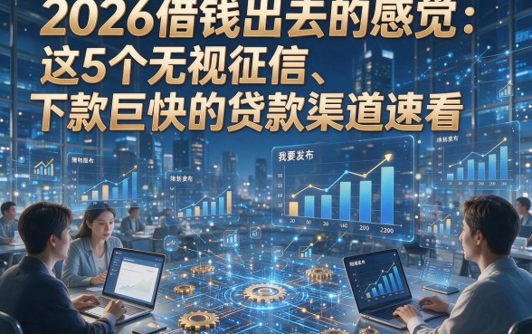 2026借钱出去的感觉：这5个无视征信、下款巨快的贷款渠道速看