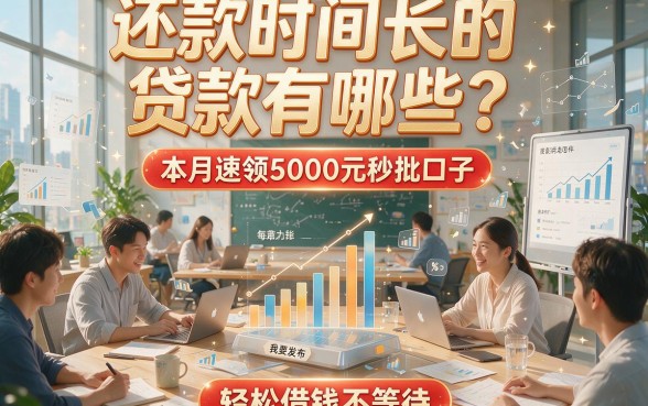 还款时间长的贷款有哪些？本月速领5000元秒批口子，轻松借钱不等待！