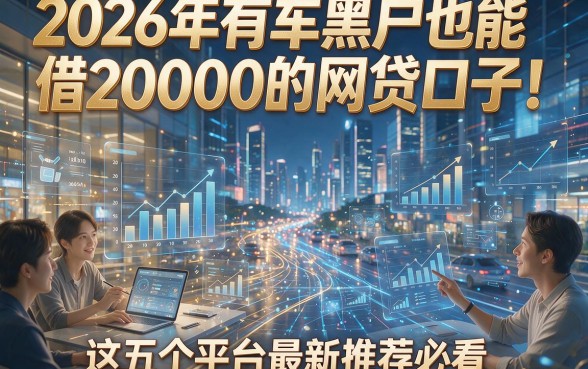 2026年有车黑户也能借20000的网贷口子！这五个平台最新推荐必看
