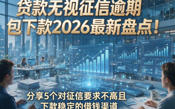 贷款无视征信逾期包下款2026最新盘点！分享5个对征信要求不高且下款稳定的借钱渠道