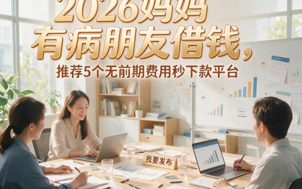 2026妈妈有病朋友借钱，推荐5个无前期费用秒下款平台