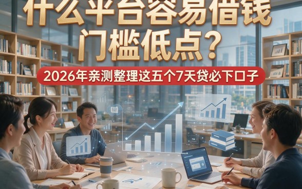什么平台容易借钱门槛低点？2026年亲测整理这五个7天贷必下口子
