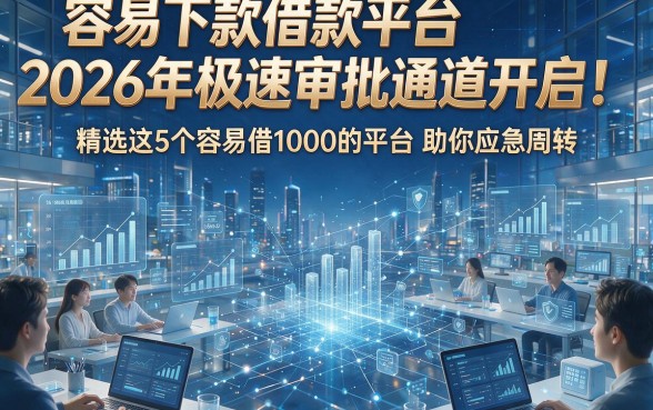 容易下款借款平台2026年极速审批通道开启！精选这5个容易借1000的平台助你应急周转