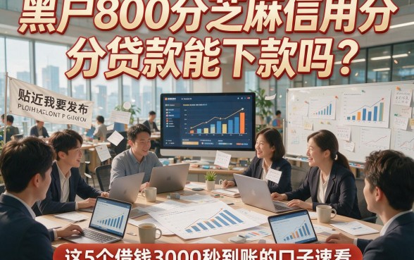 黑户800分芝麻信用分贷款能下款吗？这5个借钱3000秒到账的口子速看