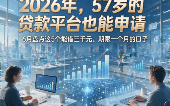 2026年，57岁的贷款平台也能申请，6月盘点这5个能借三千元、期限一个月的口子
