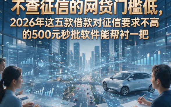 不查征信的网贷门槛低，2026年这五款借款对征信要求不高的500元秒批软件能帮衬一把