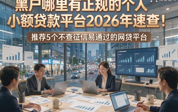黑户哪里有正规的个人小额贷款平台2026年速查！推荐5个不查征信易通过的网贷平台