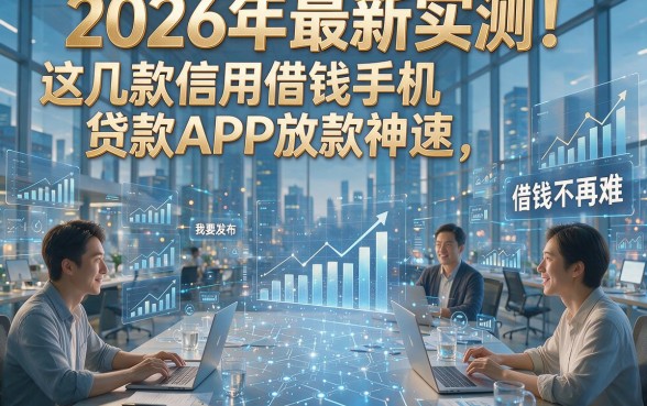 2026年最新实测！这几款信用借钱手机贷款APP放款神速，借钱不再难
