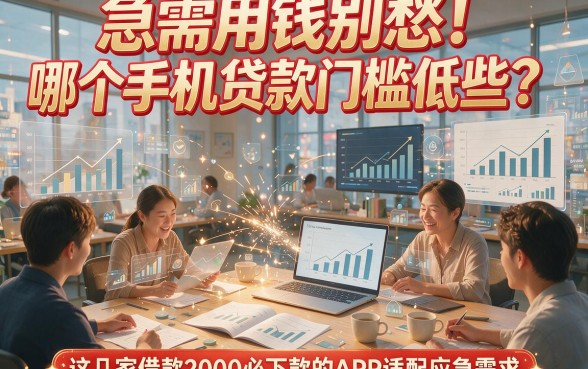 急需用钱别愁！哪个手机贷款门槛低些？这几家借款2000必下款的APP适配应急需求