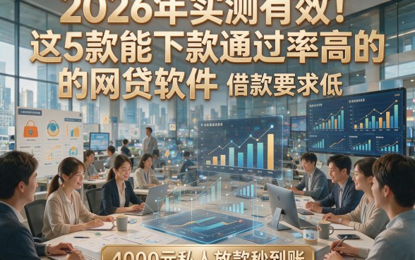 2026年实测有效！这5款能下款通过率高的网贷软件借款要求低，4000元私人放款秒到账