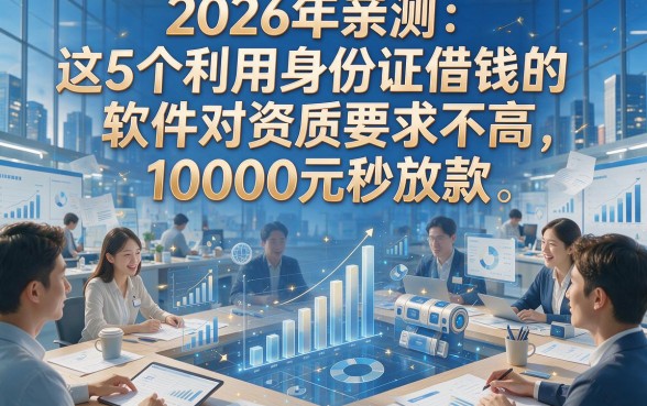 2026年亲测：这5个利用身份证借钱的软件对资质要求不高，10000元秒放款！