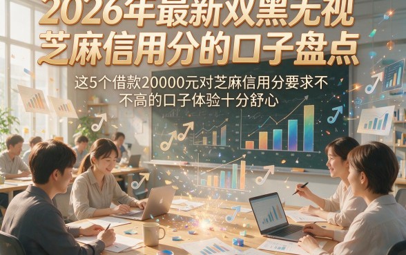 2026年最新双黑无视芝麻信用分的口子盘点，这5个借款20000元对芝麻信用分要求不高的口子体验十分舒心