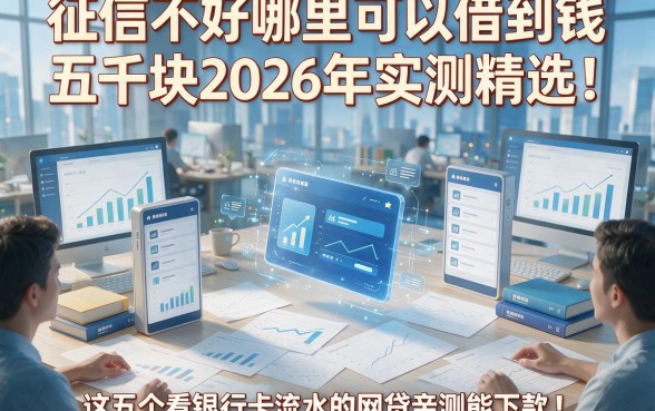 征信不好哪里可以借到钱五千块2026年实测精选！这五个看银行卡流水的网贷亲测能下款