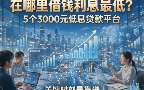 在哪里借钱利息最低？5个3000元低息贷款平台，关键时刻最靠谱！