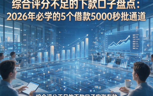 综合评分不足的下款口子盘点：2026年必学的5个借款5000秒批通道，综合评分不足的下款口子实测有效！