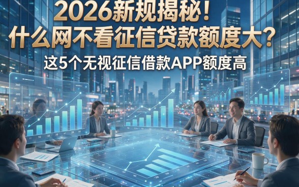 2026新规揭秘！什么网不看征信贷款额度大？这5个无视征信借款APP额度高！