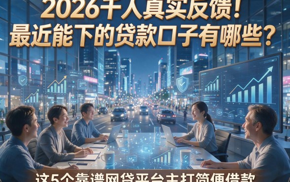 2026千人真实反馈！最近能下的贷款口子有哪些？这5个靠谱网贷平台主打简便借款