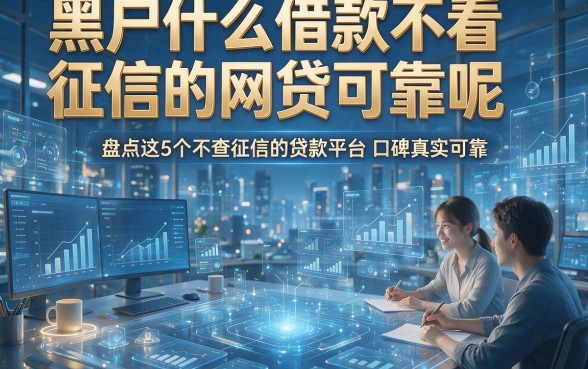 黑户什么借款不看征信的网贷可靠呢，盘点这5个不查征信的贷款平台口碑真实可靠