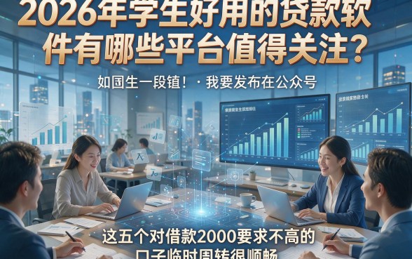 2026年学生好用的贷款软件有哪些平台值得关注？这五个对借款2000要求不高的口子临时周转很顺畅