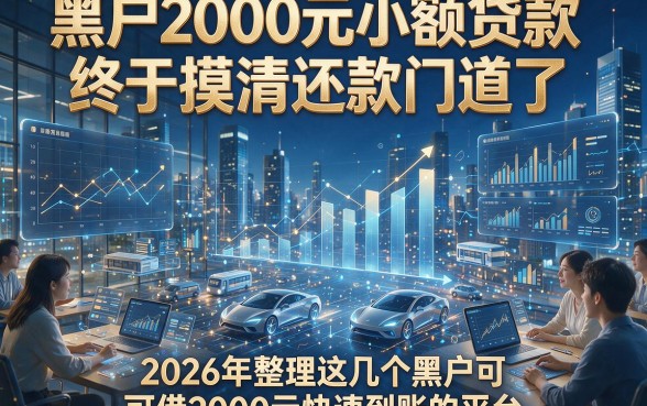 黑户2000元小额贷款终于摸清还款门道了，2026年整理这几个黑户可借2000元快速到账的平台
