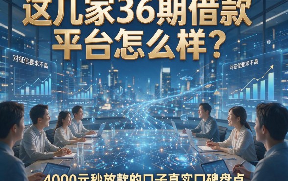 这几家36期借款平台怎么样？对征信要求不高且4000元秒放款的口子真实口碑盘点
