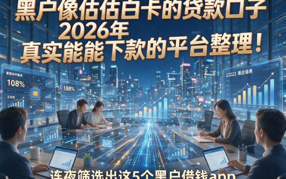 黑户像估估白卡的贷款口子2026年真实能下款的平台整理！，连夜筛选出这5个黑户借钱app！