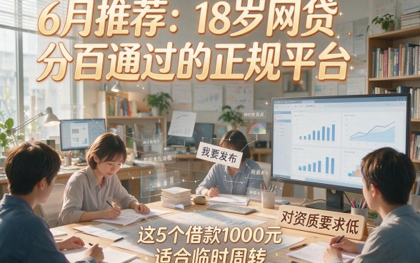 6月推荐：18岁网贷百分百通过的正规平台，这5个借款1000元对资质要求低，适合临时周转